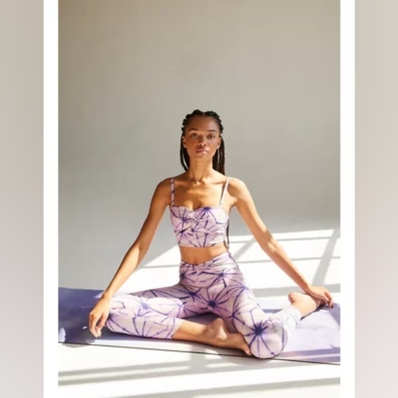 Free People Movement Double Take Printed Leggings in Purple Combo•L - Picture 4 of 9